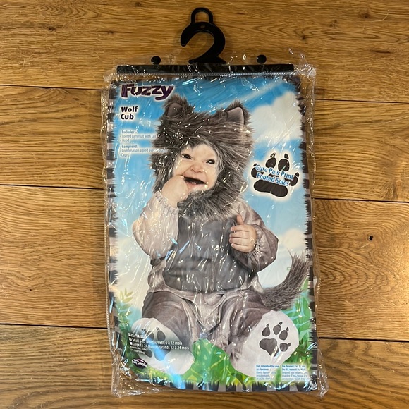 Fuzzy Wolf Cub Costume - Picture 1 of 3